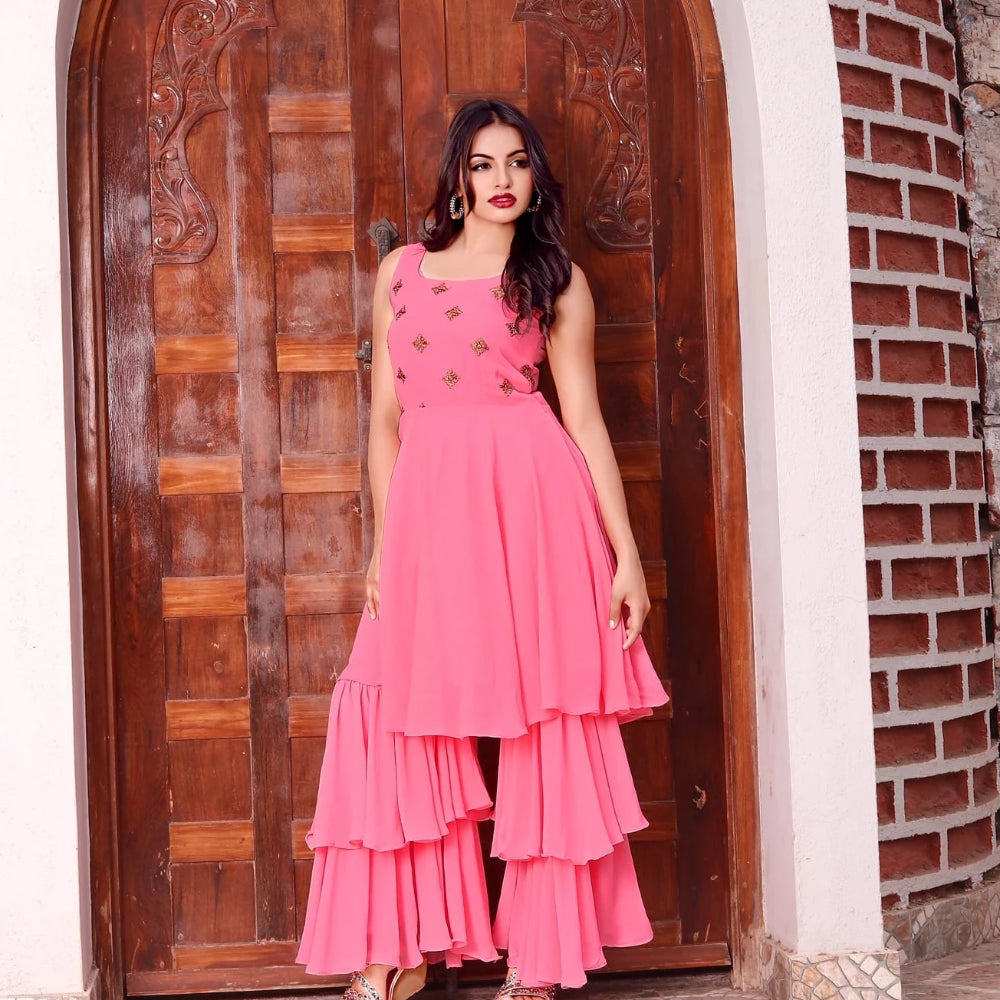 Ready to wear georgette sharara kurti set