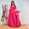 Ready to wear Hot Pink Chikankari Lucknowi Gown
