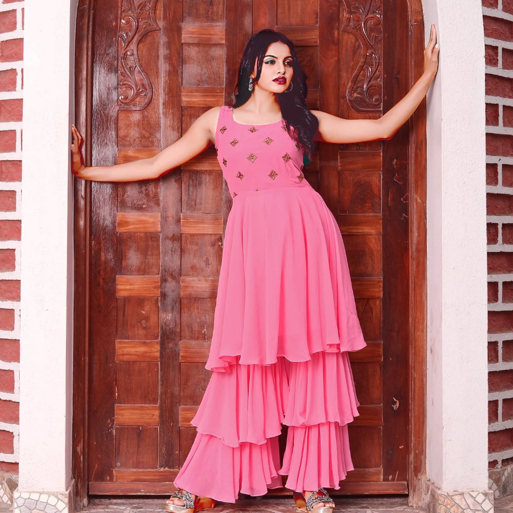 Ready to wear georgette sharara kurti set