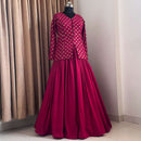 Ready to wear Royal Maroon Indowestern Dress