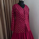 Ready to wear Royal Maroon Indowestern Dress