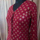 Ready to wear Royal Maroon Indowestern Dress