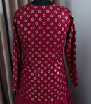 Ready to wear Royal Maroon Indowestern Dress
