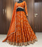 Ready to wear Rust orange Rapier Lehenga choli set