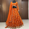 Ready to wear Rust orange Rapier Lehenga choli set