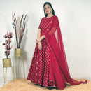 Ready to wear Maroon Multi Golden Block Printed Gown
