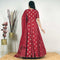Ready to wear Maroon Multi Golden Block Printed Gown