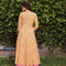 yellow shrug with gown indowestern