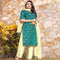 Green suit set with dupatta sequence embroidery dress