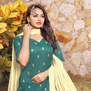 Green sequence kurta with salwar and dupatta dress