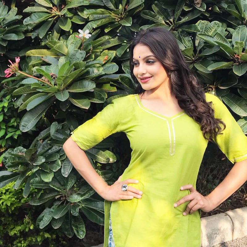 cotton kurti with sharara 