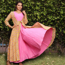 flared gown with shrug indowestern dress