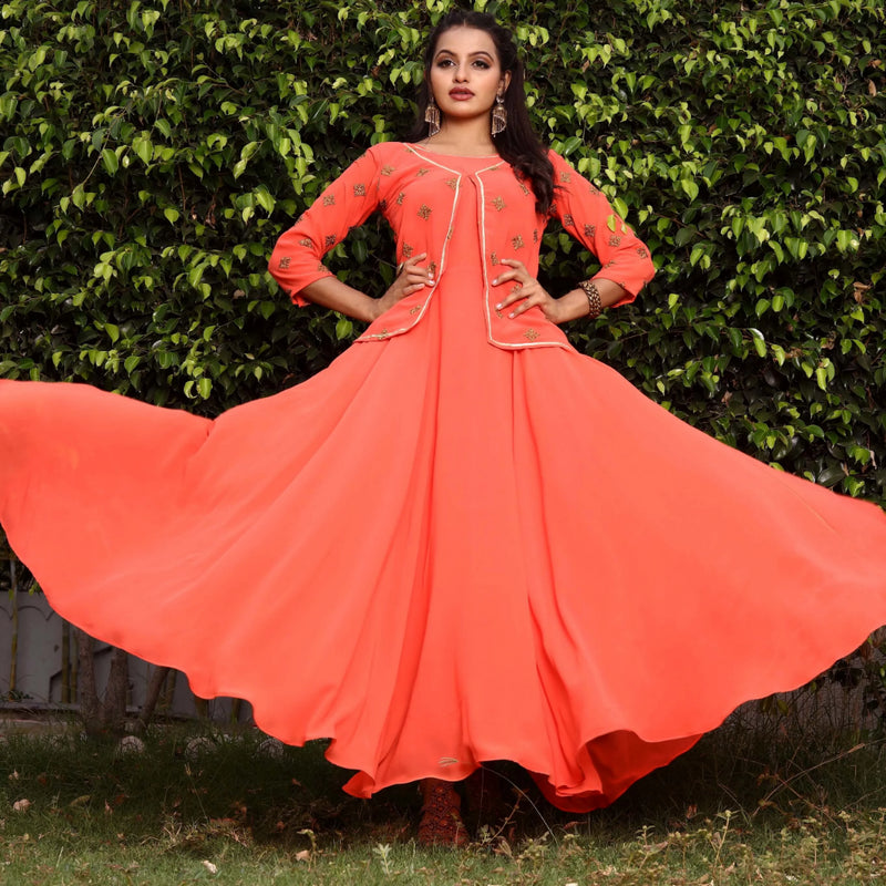 Chaheli Party Wear Gown | Traditional Party Wear Long Dress