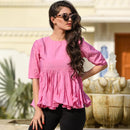 slub cotton top western wear