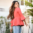 Cotton western wear top for jeans