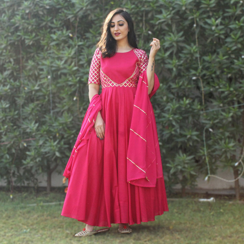Long gowns with dupatta