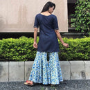 navy blue sharara set