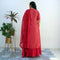 Ready to wear scarlet chikankari Dress