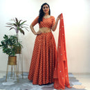 Ready to wear coral peach lehenga choli set