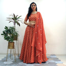 Ready to wear coral peach lehenga choli set