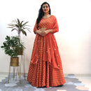 Ready to wear coral peach lehenga choli set