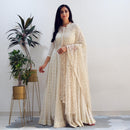 Ready to wear Off white Chikankari gown