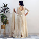 Ready to wear Off white Chikankari gown