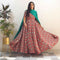 Ready to wear rajwadi printed Gown
