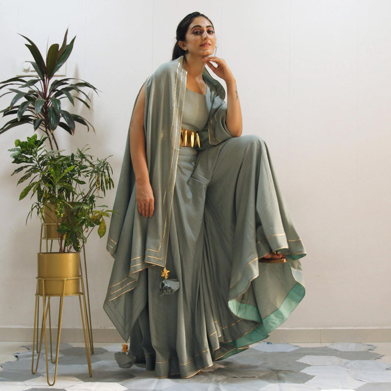 Gowns - Mirror Work - Indo Western Dresses: Buy Latest Indo Western  Clothing Online | Utsav Fashion