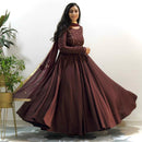 Ready to wear Brown shaded Handwork Gown