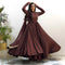 Ready to wear Brown shaded Handwork Gown