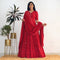 Ready to wear Strawberry Lucknowi Chikankari Gown Dress