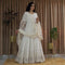 Ready to wear Off white Lucknowi Chikankari Annarkali Gown