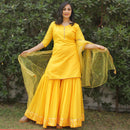 yellow sharara set