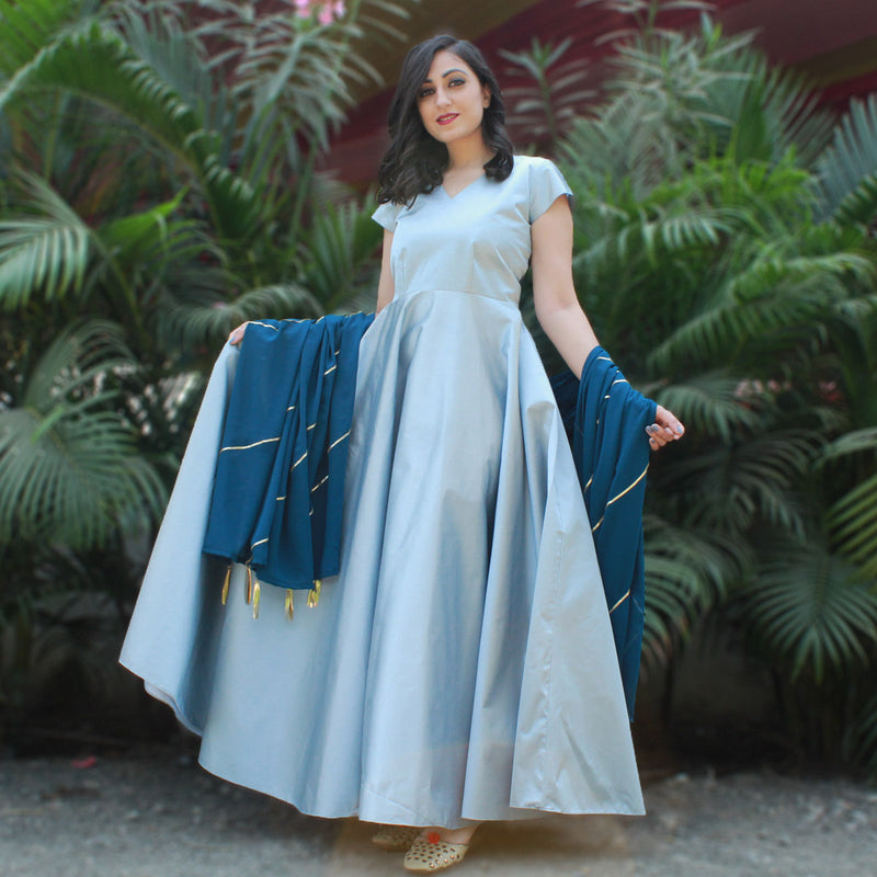 Buy Royal Blue Sequins Art Silk Ready-Made Crop Top With Lehenga At  Designer Lehenga Choli