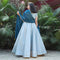 party gown with lehriya gotta patti dupatta
