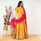 Ready to Wear Mustard Gold printed Gown