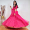 Ready to wear Hot Pink Chikankari Lucknowi Gown