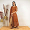 Ready to wear Golden clay Cotton Block printed suit set