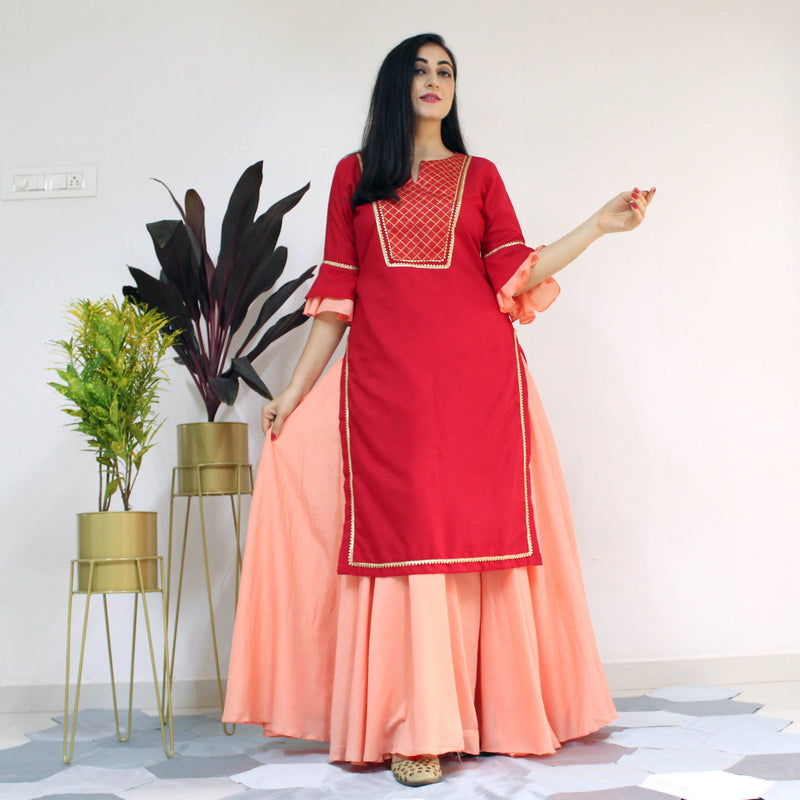 Ready to wear Red Butterfly Dress