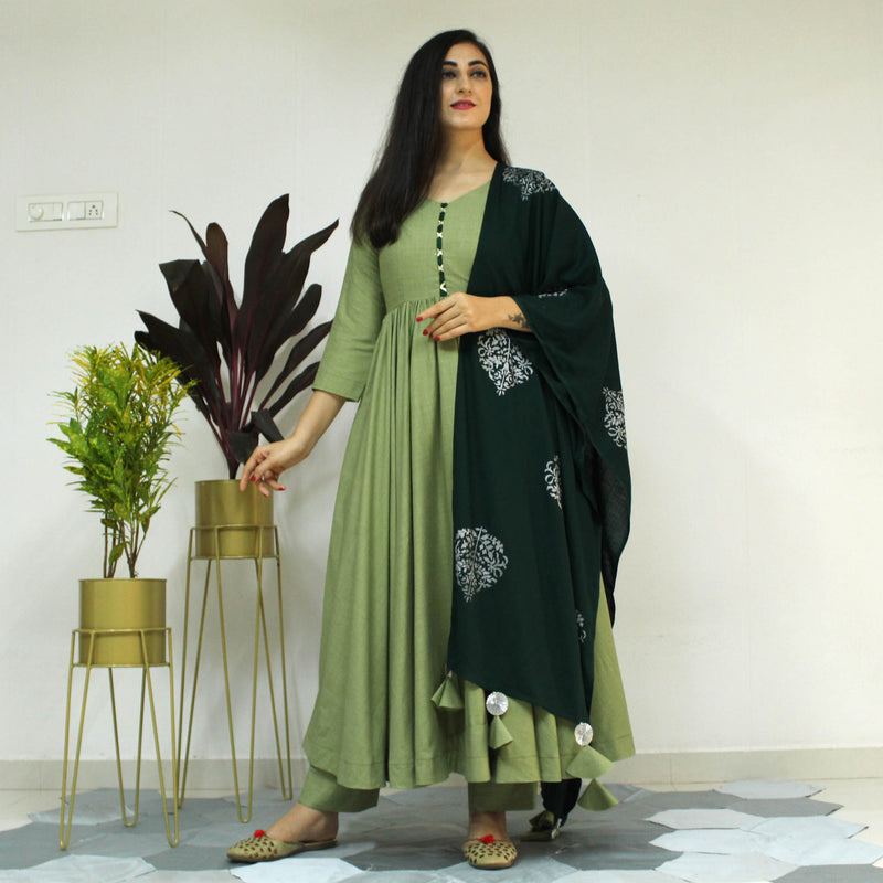 Ready to wear pastle pista suit set