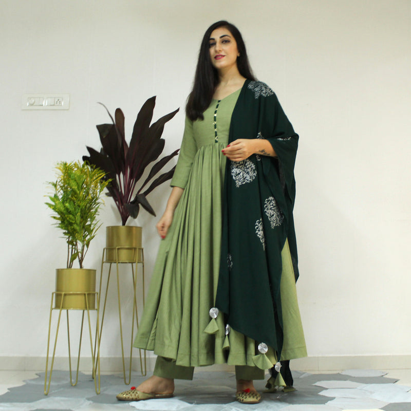 Ready to wear pastle pista suit set
