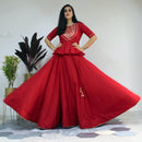 Ready to wear Burgandy Croptops Lehenga Set