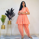 Ready to wear Peach Dhoti Kurta indowestern Dress