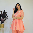 Ready to wear Peach Dhoti Kurta indowestern Dress