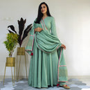 Ready to wear Neptune Green gown