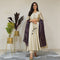 Ready to wear metallic cream glow suit set