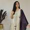 Ready to wear metallic cream glow suit set