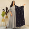 Ready to wear silver gray gown