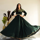 Ready to wear Green Zig Zag gown